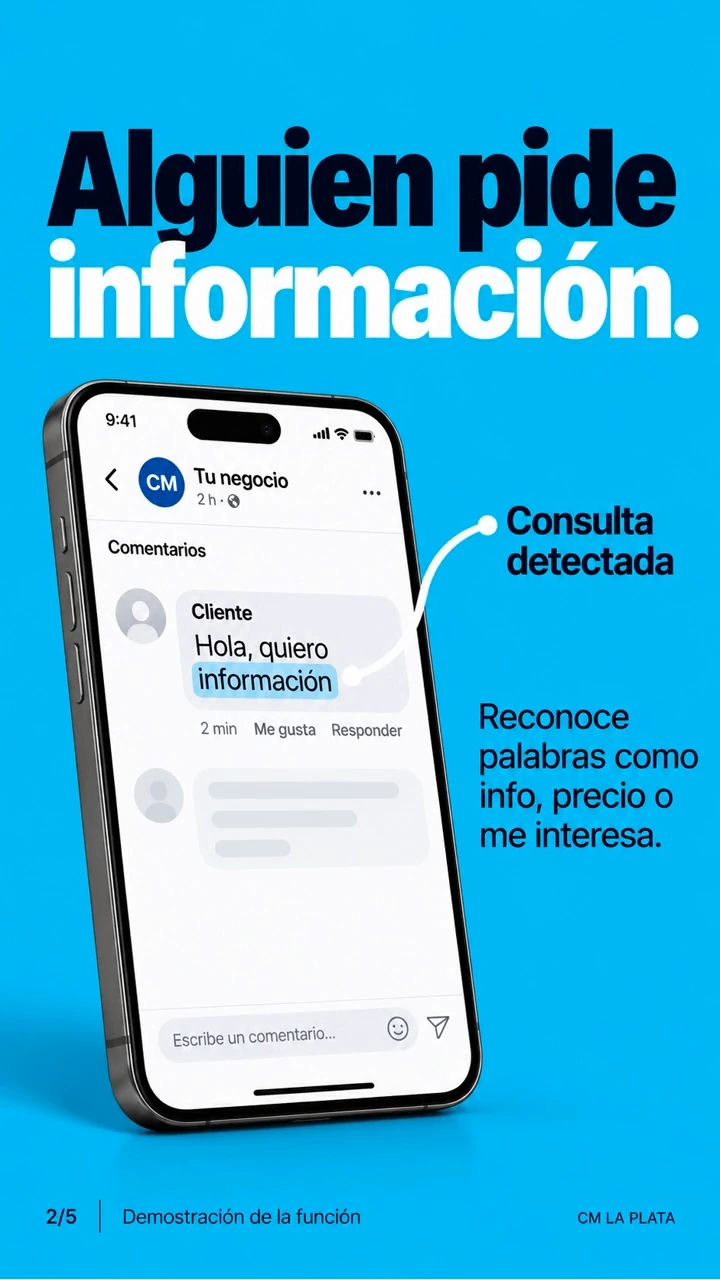 Paso 2 de 5: Una persona pide información