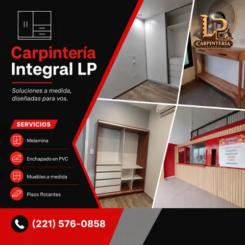 Anuncio de Carpintería Integral LP · Diseño 4 · agosto 2026