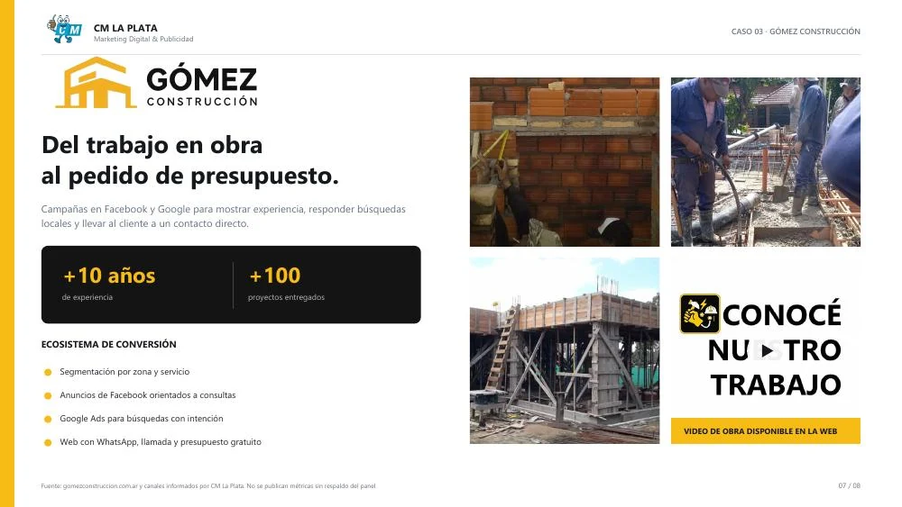 Presentación del caso Gómez Construcción
